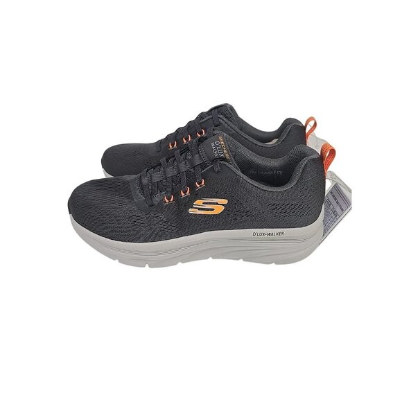 Skechers Men's 23226 D'Lux Walker Athletic Shoe Gray Orange Size 12M - Picture 4 of 7